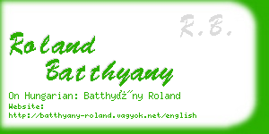 roland batthyany business card